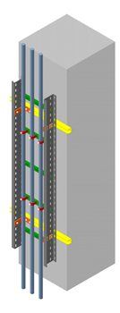 Система вертикальных кабельных лотков